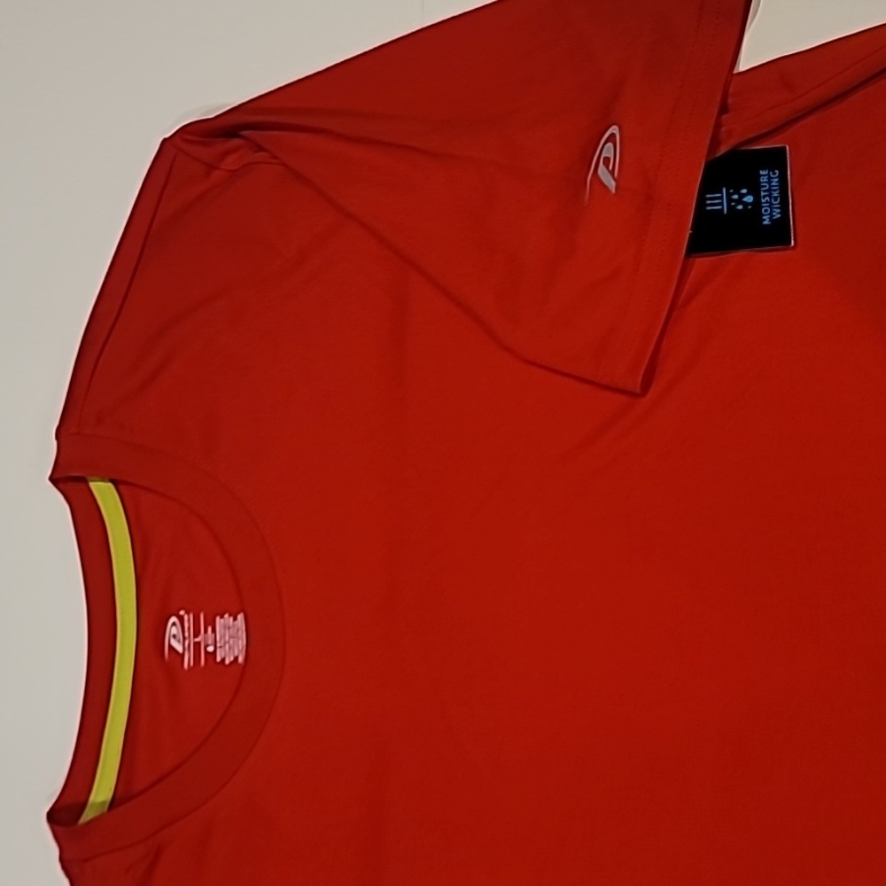 Pro Player Moisture Wicking Performance Tee Shirt Red Medium - Picture 3 of 9